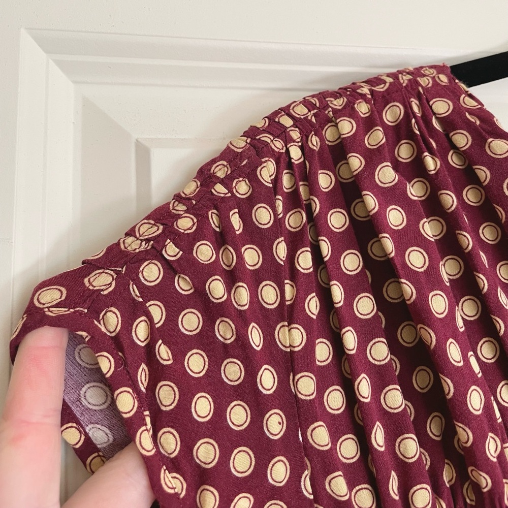 Trashy Diva Women's Medium 1940's Pin Up Style Midi Dress Polka Dot Vtg Print - Picture 6 of 16